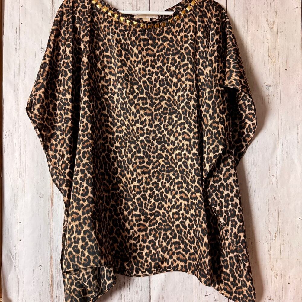 Michael Kors Women’s Animal Flowy Print Poncho Sz SM - Picture 5 of 12